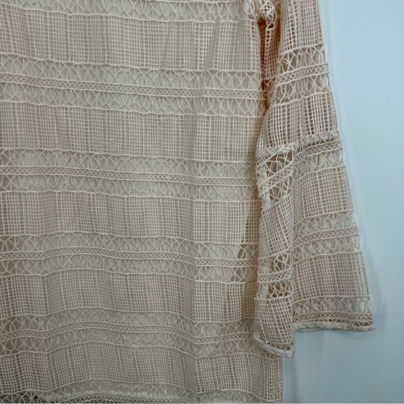 NWT Tularosa Matilda Lace Dress Luster Small Nude Floral Eyelet Embroidered - Picture 6 of 10